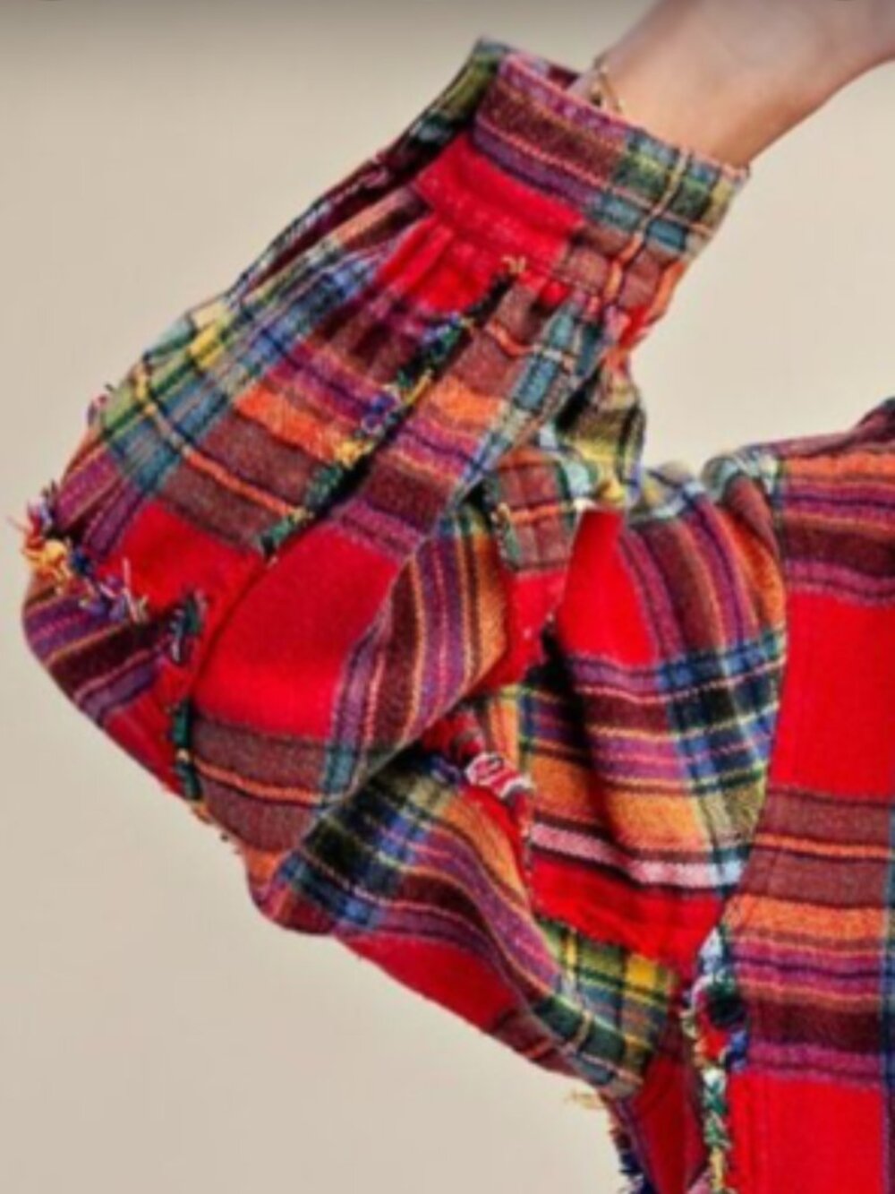NWT Super Soft Easel Plaid Self Fray Button Down Shirt 100% Cotton - Picture 13 of 16
